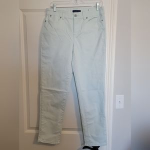 Talbots Boyfriend fit denim, size 6, mint colored